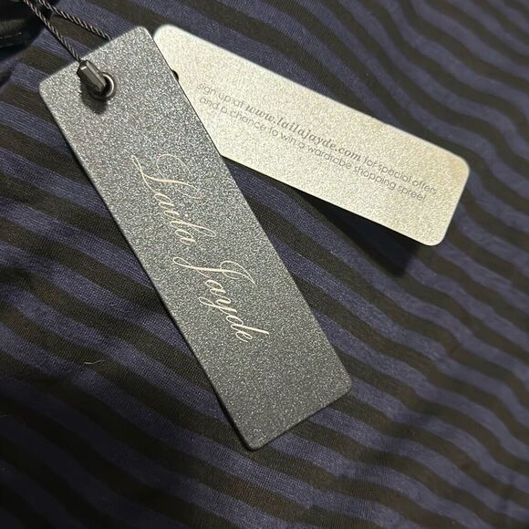 Laila Jayde Mesh Details Stripe Dress Size XS - Picture 4 of 4